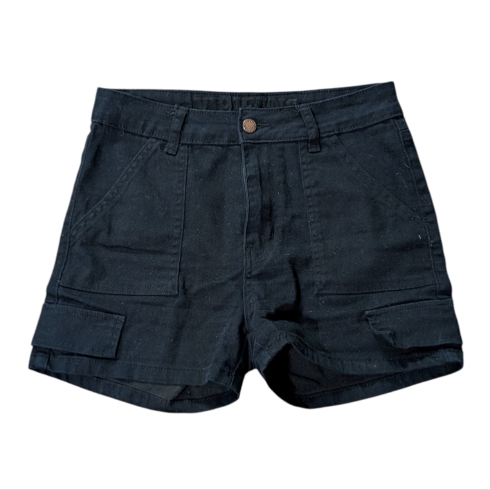 V.I.P Juniors Black Cargo Jean Shorts - Size 11/12